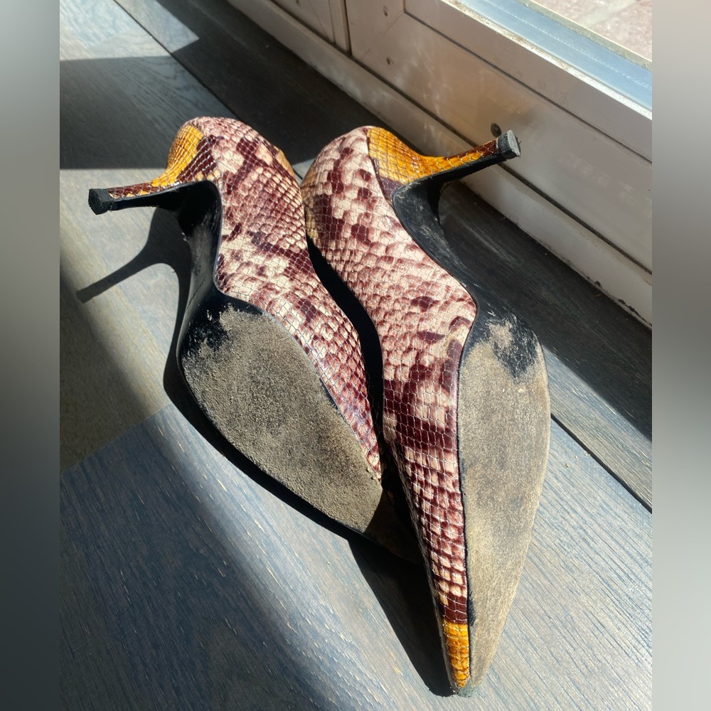 Anine Bing Devon Pumps Leather Python Snakeskin H… - image 3